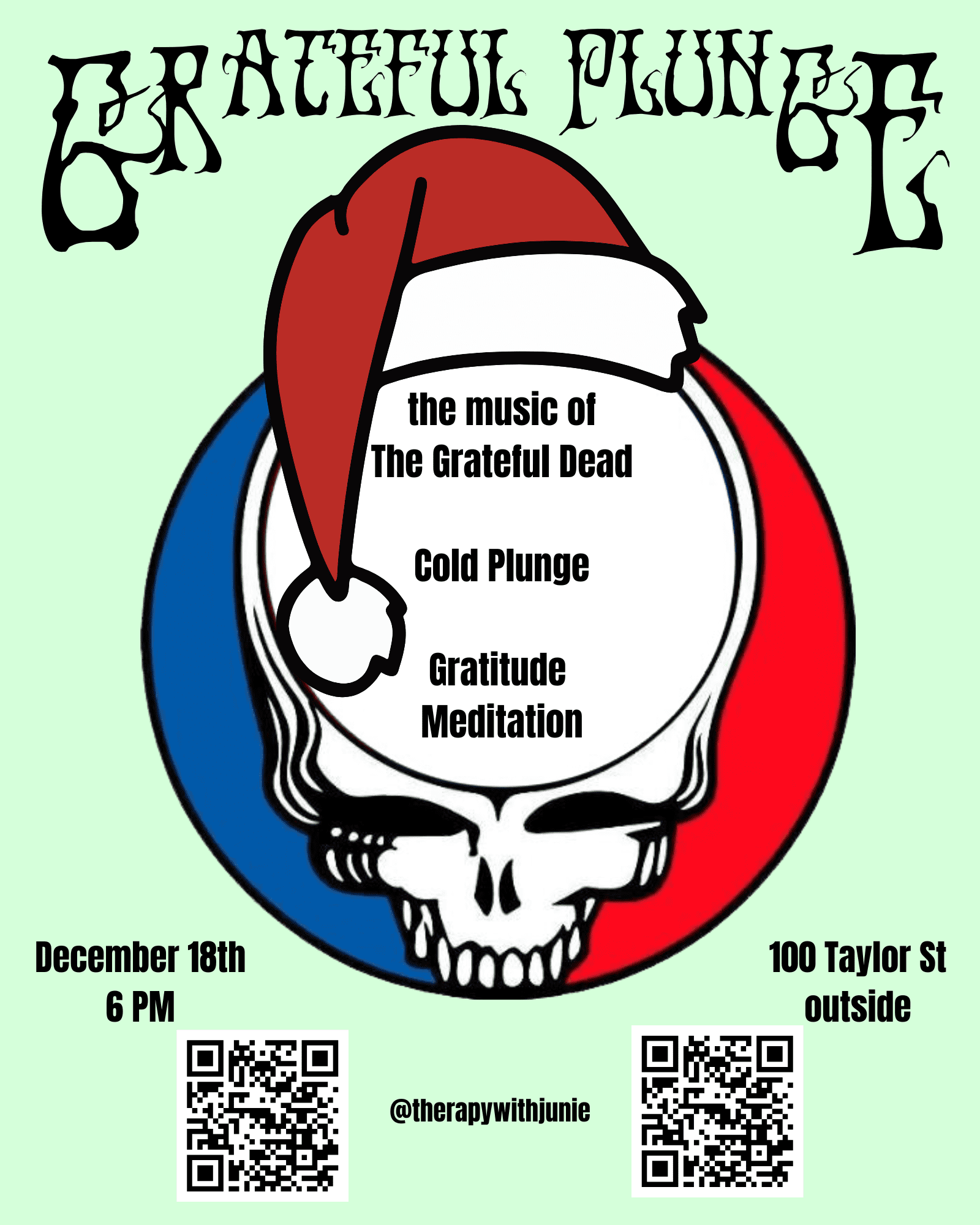 Grateful Plunge December Flyer